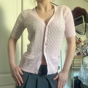 Pink Buttoned Sweater From Talbots